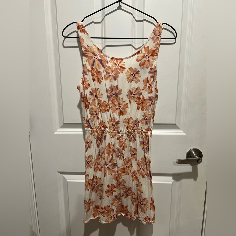 Forever 21 Peach and Cream Floral Dress